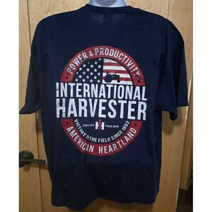 International Harvester Navy Tee Power & Productivity American Heartland  Tee